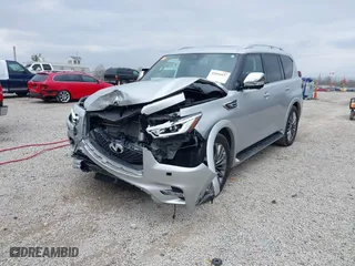 2021 Infiniti QX80 SENSORY with VIN JN8AZ2BE9M9267352, listed as a IAAI auction lot 42016437 with 43,872 mi miles. Bid and sale history available at carsss.com. Image 2.