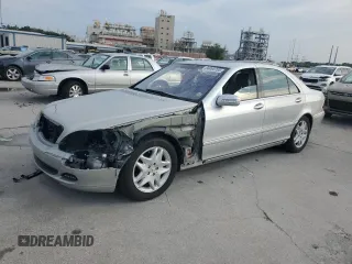 2003 Mercedes-Benz S 430 with VIN WDBNG70J73A316074, listed as a Copart auction lot 66065785 with 119,798 mi miles and Salvage title. Bid and sale history available at DreamBid. Image 1.