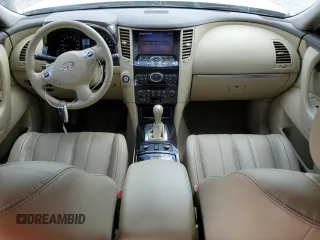 2014 Infiniti QX70 with VIN JN8CS1MU5EM450385, listed as a Copart auction lot 60201735 with 196,097 mi miles and Salvage title. Bid and sale history available at DreamBid. Image 8.