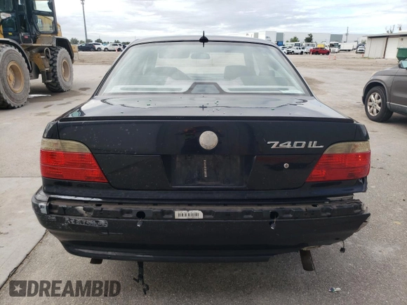 2001 BMW 7 Series 740iL with VIN WBAGH83471DP26417, listed as a Copart auction lot 74812174 with 281,722 mi miles and Non Repairable. Bid and sale history available at carsss.com. Image 6.