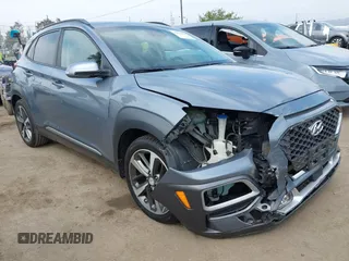 2019 Hyundai Kona Ultimate with VIN KM8K53A58KU198498, listed as a IAAI auction lot 42046679 with 57,327 mi miles and . Bid and sale history available at carsss.com. Image 1.