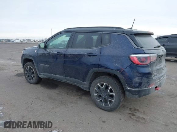 2020 Jeep Compass Trailhawk with VIN 3C4NJDDB3LT143926, listed as a IAAI auction lot 41368613 with 61,909 mi miles and . Bid and sale history available at carsss.com. Image 14.