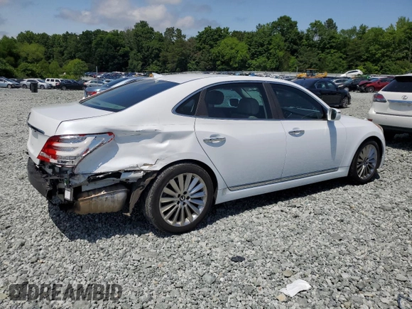 2014 Hyundai Equus Signature with VIN KMHGH4JH1EU083114, listed as a Copart auction lot 57020065 with 103,700 mi miles and Salvage title. Bid and sale history available at DreamBid. Image 3.