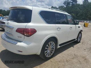 2016 Infiniti QX80 with VIN JN8AZ2NF3G9613436, listed as a Copart auction lot 62862395 with 116,374 mi miles and Salvage title. Bid and sale history available at DreamBid. Image 3.