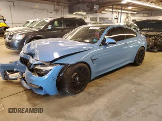 2018 BMW M4 with VIN WBS4Y9C56JAC86367, listed as a Copart auction lot 54995374 with 85,280 mi miles and Salvage Title. Bid and sale history available at carsss.com. Image 1.