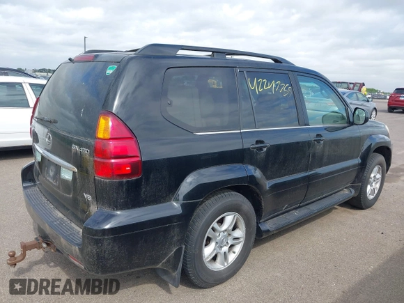 2004 Lexus GX 470 with VIN JTJBT20X640066788, listed as a IAAI auction lot 42247755 with 292,803 mi miles and . Bid and sale history available at DreamBid. Image 4.