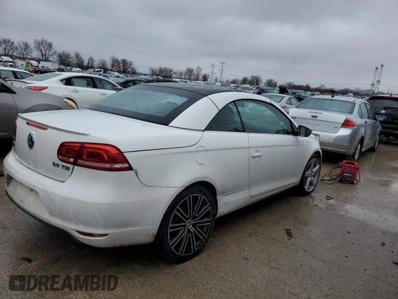 2013 Volkswagen Eos Komfort with VIN WVWBW8AH5DV001888, listed as a Copart auction lot 86886554 with 188,812 mi miles and Salvage Title. Bid and sale history available at DreamBid. Image 3.