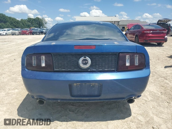 2006 Ford Mustang GT Deluxe with VIN 1ZVFT82H065200081, listed as a Copart auction lot 62425655 with 163,925 mi miles and Salvage title. Bid and sale history available at DreamBid. Image 6.