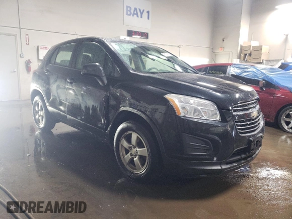 2016 Chevrolet Trax LS with VIN KL7CJNSB3GB545871, listed as a Copart auction lot 47133575 with 101,693 mi miles and Salvage Title. Bid and sale history available at carsss.com. Image 4.