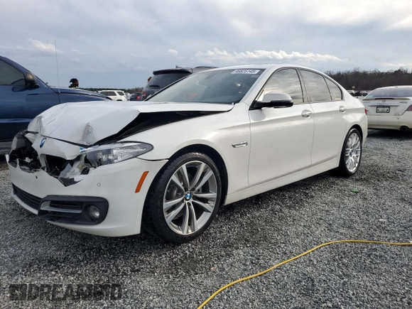 2016 BMW 5 Series 528i with VIN WBA5A5C54GG354481, listed as a Copart auction lot 46825145 with 104,165 mi miles and Salvage Title. Bid and sale history available at carsss.com. Image 1.
