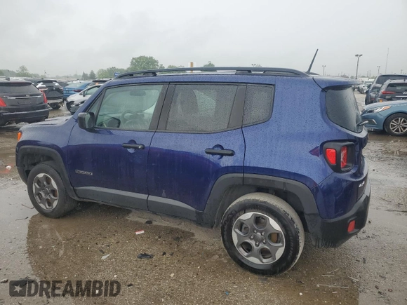 2017 Jeep Renegade Sport с VIN ZACCJBAB8HPE68361, выставлен на аукционе Copart как лот 58247275 с пробегом 88 759 миль миль и Списание • Salvage title. История ставок и продаж доступна на DreamBid. Изображение 2.