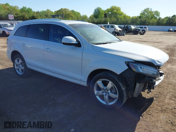 2014 Audi Q7 Premium Plus with VIN WA1LMAFE8ED012398, listed as a IAAI auction lot 42276962 with 131,012 mi miles and . Bid and sale history available at DreamBid. Image 1.
