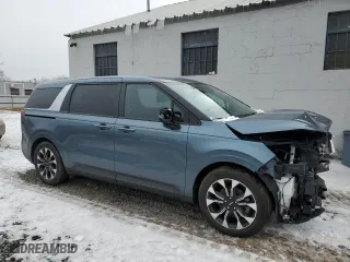 2023 Kia Carnival EX with VIN KNDNC5H35P6299999, listed as a Copart auction lot 44584415 with 21,509 mi miles and Salvage Title. Bid and sale history available at carsss.com. Image 4.