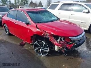 2016 Honda Accord Sedan Sport with VIN 1HGCR2F55GA120416, listed as a IAAI auction lot 41666895 with 196,920 mi miles. Bid and sale history available at carsss.com. Image 1.