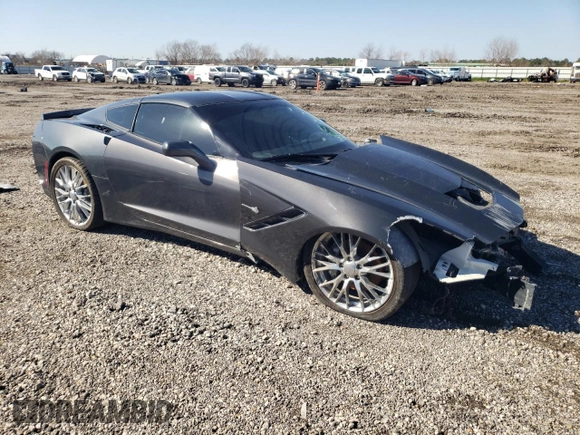 2017 Chevrolet Corvette 1LT with VIN 1G1YA2D75H5105076, listed as a Copart auction lot 43396205 with 66,451 mi miles and Salvage Title. Bid and sale history available at carsss.com. Image 4.