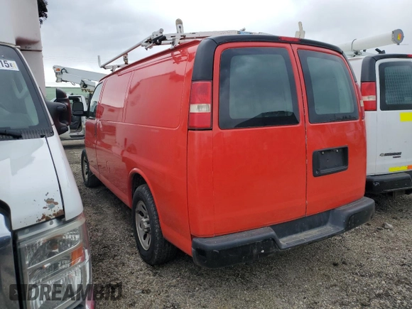 2013 Chevrolet Express Cargo Van with VIN 1GCSGAFX1D1124437, listed as a Copart auction lot 47736765 with 166,681 mi miles and Salvage Title. Bid and sale history available at carsss.com. Image 2.