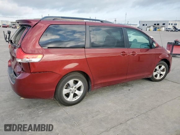 2014 Toyota Sienna LE AAS with VIN 5TDKK3DC5ES420964, listed as a Copart auction lot 52987315 with 99,807 mi miles and Salvage Title. Bid and sale history available at carsss.com. Image 3.