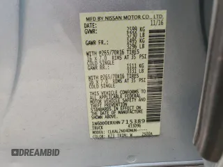 2017 Nissan Frontier SV z VIN 1N6DD0ERXHN715389, wystawiony jako Copart lot #59271085 z przebiegiem 80 037 mil mil oraz Szkoda całkowita • Salvage title. Historia ofert i sprzedaży dostępna na DreamBid. Obrazek 12.