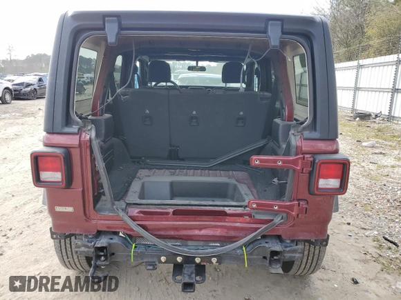 2022 Jeep Wrangler Unlimited Sport S with VIN 1C4HJXDG5NW120932, listed as a Copart auction lot 49704795 with 60,514 mi miles and Salvage Title. Bid and sale history available at DreamBid. Image 6.