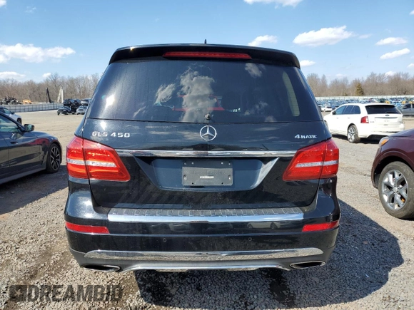 2017 Mercedes-Benz GLS with VIN 4JGDF6EE2HA751190, listed as a Copart auction lot 50566425 with 106,702 mi miles and Salvage Title. Bid and sale history available at carsss.com. Image 6.