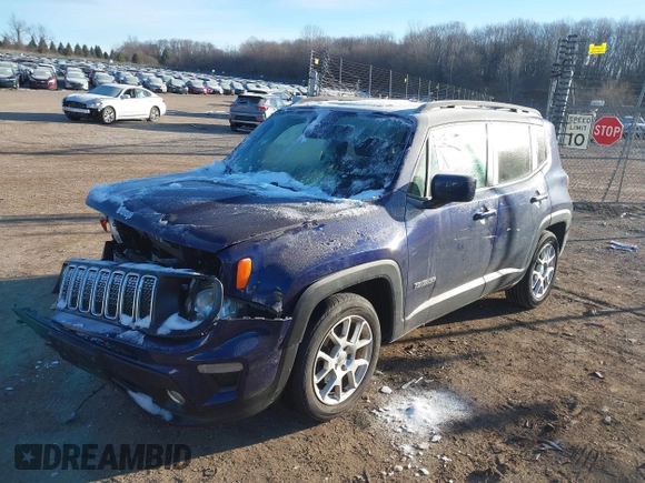 2020 Jeep Renegade Latitude with VIN ZACNJABB4LPL27228, listed as a IAAI auction lot 41271336 with 44,098 mi miles. Bid and sale history available at carsss.com. Image 2.