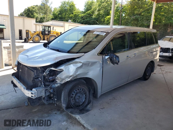 2014 Nissan Quest S with VIN JN8AE2KP5E9100520, listed as a Copart auction lot 57715345 with 281,292 mi miles and Salvage title. Bid and sale history available at DreamBid. Image 1.