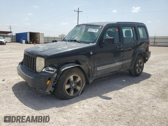 2008 Jeep Liberty Sport with VIN 1J8GN28K18W152811, listed as a Copart auction lot 54127715 with 99,355 mi miles and Salvage Title. Bid and sale history available at carsss.com. Image 1.