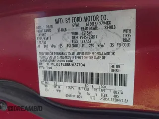 2008 Ford Explorer Sport Trac XLT with VIN 1FMEU51E88UA37704, listed as a IAAI auction lot 42498171 with 208,911 mi miles and . Bid and sale history available at DreamBid. Image 9.