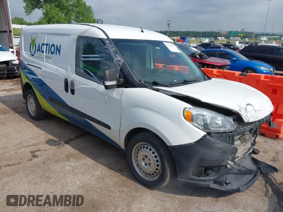 2019 Ram ProMaster City Cargo Tradesman with VIN ZFBHRFABXK6M16958, listed as a IAAI auction lot 42261179 with 82,496 mi miles and . Bid and sale history available at DreamBid. Image 1.