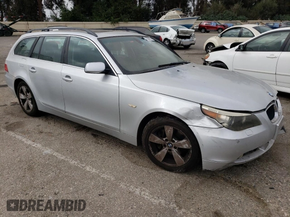2006 BMW 5 Series 530xi with VIN WBANN73506CN00980, listed as a Copart auction lot 76089104 with 62,515 mi miles and Salvage Title. Bid and sale history available at DreamBid. Image 4.