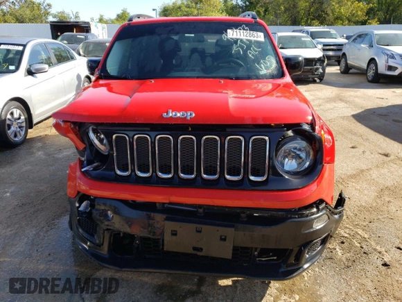 2017 Jeep Renegade Sport with VIN ZACCJBABXHPG38722, listed as a Copart auction lot 71112863 with 175,471 mi miles and Salvage title. Bid and sale history available at DreamBid. Image 5.
