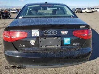 2013 Audi A4 Premium Plus with VIN WAUFFAFL3DN047030, listed as a Copart auction lot 80954034 with 0 mi miles and Salvage Title. Bid and sale history available at carsss.com. Image 6.