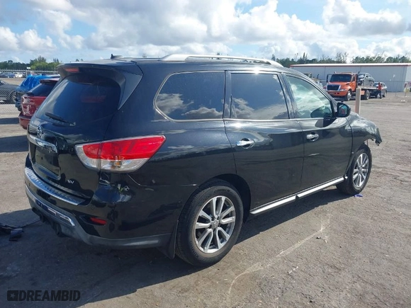 2016 Nissan Pathfinder S with VIN 5N1AR2MN1GC614877, listed as a IAAI auction lot 41198290 with 85,356 mi miles. Bid and sale history available at carsss.com. Image 4.