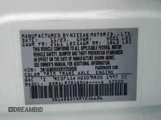 2024 Nissan Sentra SR with VIN 3N1AB8DVXRY256686, listed as a Copart auction lot 50665105 with 29,017 mi miles and Salvage Title. Bid and sale history available at carsss.com. Image 12.
