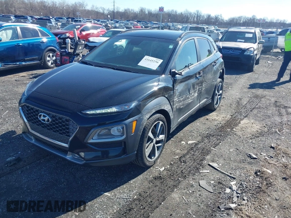 2020 Hyundai Kona Limited with VIN KM8K33A50LU466077, listed as a IAAI auction lot 41645256 with 73,305 mi miles. Bid and sale history available at carsss.com. Image 20.