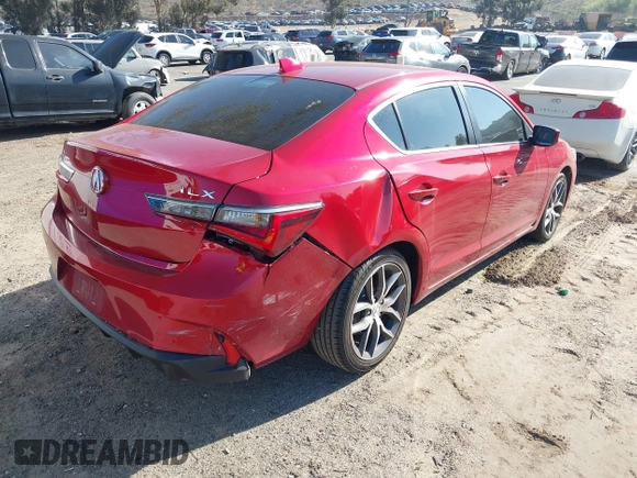 2020 Acura ILX w/Premium Pkg with VIN 19UDE2F78LA007121, listed as a IAAI auction lot 41646183 with 34,285 mi miles. Bid and sale history available at carsss.com. Image 4.