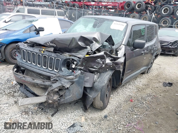 2018 Jeep Renegade Sport with VIN ZACCJAAB2JPG70452, listed as a IAAI auction lot 42203216 with 115,354 mi miles and . Bid and sale history available at DreamBid. Image 16.