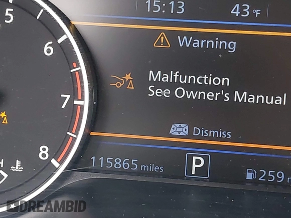 2022 Nissan Altima SV with VIN 1N4BL4DW2NN336027, listed as a IAAI auction lot 41647222 with 115,865 mi miles and . Bid and sale history available at DreamBid. Image 15.