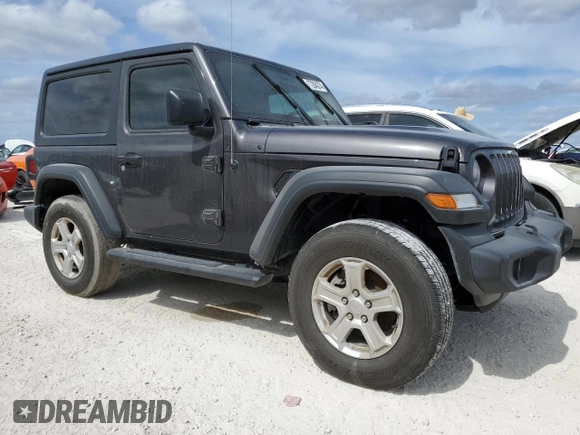 2021 Jeep Wrangler Sport with VIN 1C4GJXAN9MW552436, listed as a Copart auction lot 77204374 with Not Provided miles and Non Repairable. Bid and sale history available at DreamBid. Image 4.