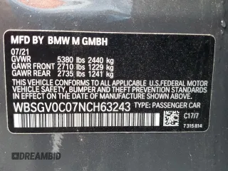 2022 BMW M8 Competition z VIN WBSGV0C07NCH63243, wystawiony jako Copart lot #82202603 z przebiegiem 42 329 mil mil oraz . Historia ofert i sprzedaży dostępna na DreamBid. Obrazek 14.