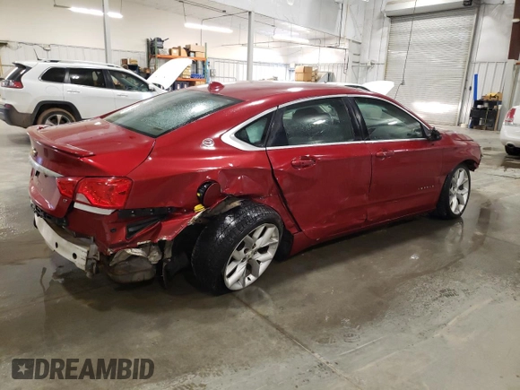 2014 Chevrolet Impala LT with VIN 2G1125S33E9159300, listed as a Copart auction lot 53057805 with 142,530 mi miles and Salvage Title. Bid and sale history available at DreamBid. Image 3.