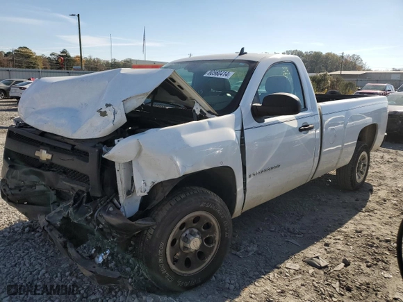 2007 Chevrolet Silverado 1500 Classic Work Truck with VIN 1GCEC14X47Z623301, listed as a Copart auction lot 80560414 with 110,129 mi miles and Salvage Title. Bid and sale history available at carsss.com. Image 1.
