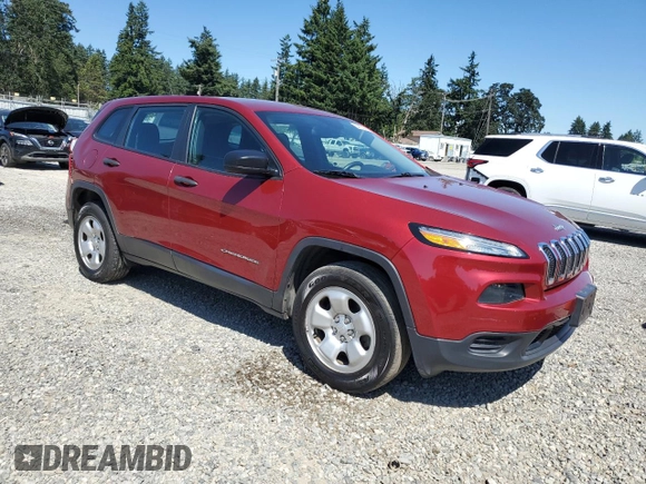 2017 Jeep Cherokee Sport with VIN 1C4PJMABXHD230619, listed as a Copart auction lot 64120275 with 101,327 mi miles and Salvage title. Bid and sale history available at DreamBid. Image 4.