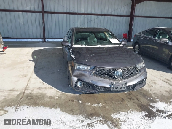 2019 Acura TLX w/A-Spec Pkg with VIN 19UUB1F64KA001793, listed as a IAAI auction lot 40930411 with 1 mi miles. Bid and sale history available at carsss.com. Image 1.