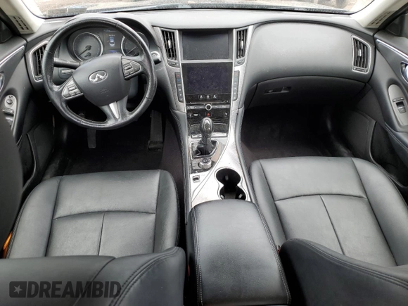 2015 Infiniti Q50 z VIN JN1BV7AR7FM421993, wystawiony jako Copart lot #60709065 z przebiegiem Nie podano mil oraz Szkoda całkowita • Salvage title. Historia ofert i sprzedaży dostępna na DreamBid. Obrazek 8.