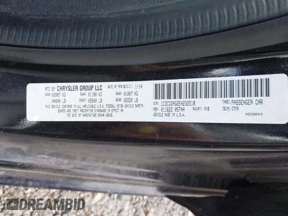 2014 Dodge Avenger SE z VIN 1C3CDZAG2EN232518, wystawiony jako IAAI lot #42157442 z przebiegiem 145 457 mil mil oraz . Historia ofert i sprzedaży dostępna na DreamBid. Obrazek 9.