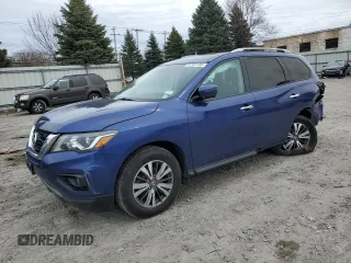 2017 Nissan Pathfinder SV with VIN 5N1DR2MM0HC612897, listed as a Copart auction lot 51281185 with 123,649 mi miles and Salvage Title. Bid and sale history available at carsss.com. Image 1.