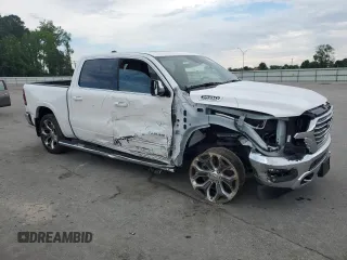 2023 Ram 1500 Longhorn with VIN 1C6SRFKT6PN549473, listed as a Copart auction lot 54166445 with 45,676 mi miles and Salvage title. Bid and sale history available at DreamBid. Image 4.