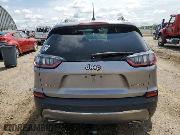 2019 Jeep Cherokee Limited with VIN 1C4PJMDXXKD253526, listed as a Copart auction lot 58579965 with 116,013 mi miles and Salvage title. Bid and sale history available at DreamBid. Image 6.