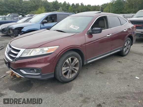 2014 Honda Crosstour EX-L with VIN 5J6TF2H54EL003281, listed as a Copart auction lot 71790424 with 124,527 mi miles and Salvage Title. Bid and sale history available at carsss.com. Image 1.